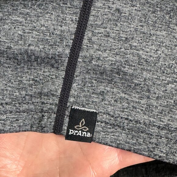 Prana Talon Jacket Grey Mens Size Medium Long Sleeve Mock Neck Running Quick Dry - Picture 10 of 16